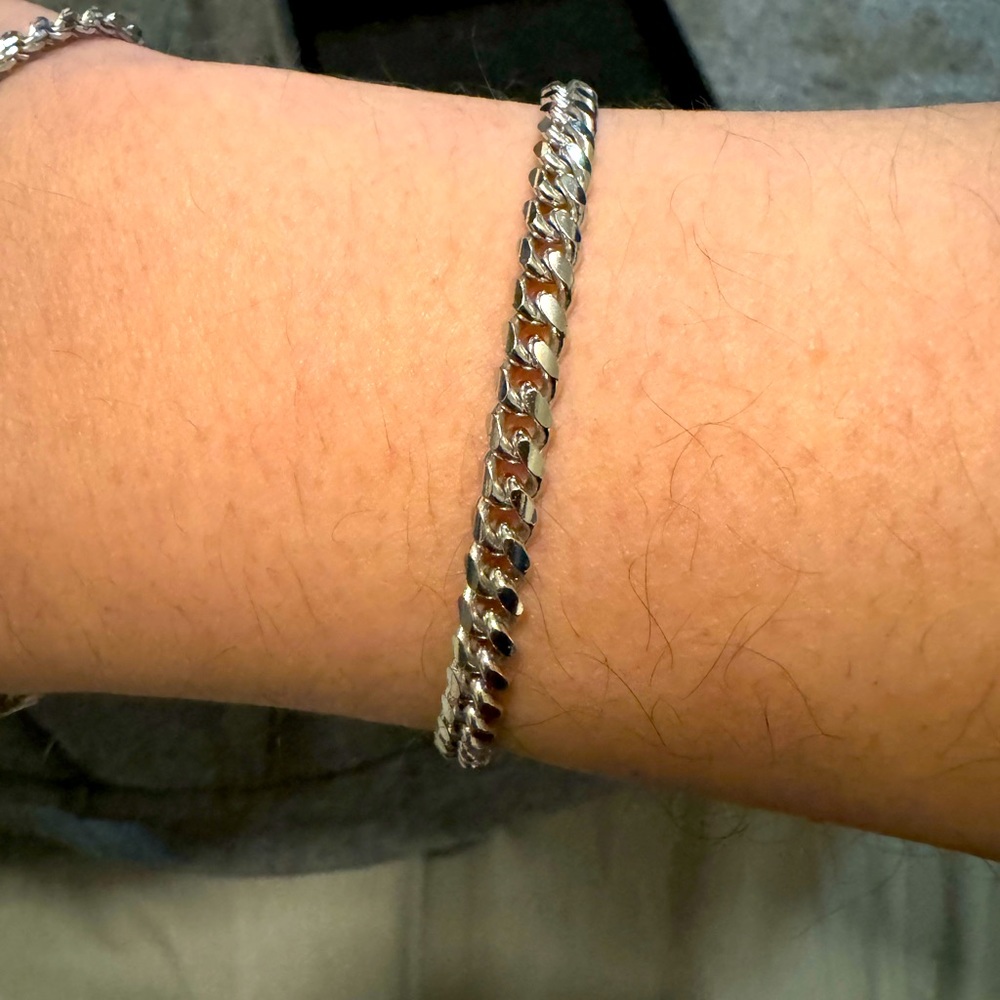 NEW JAXXON Cuban Link Bracelet - 5mm SILVER 8”